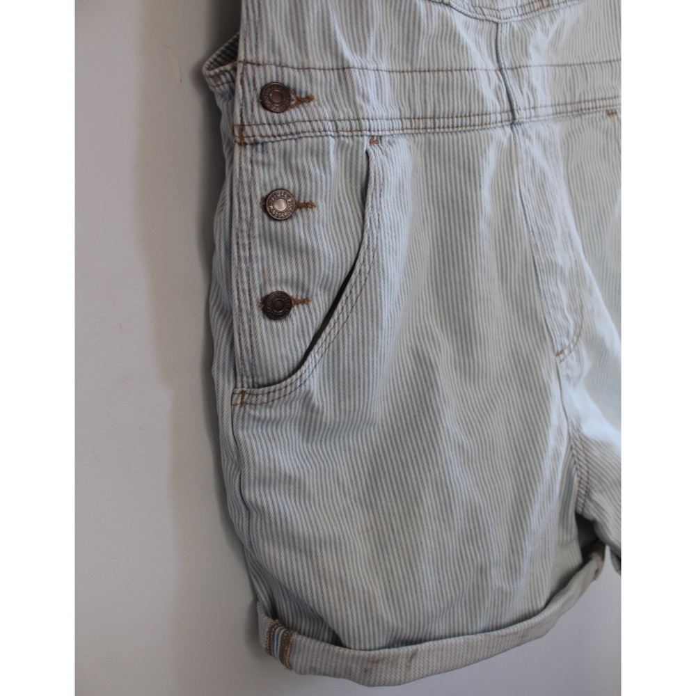 levi’s railroad stripe vintage denim shortalls - Picture 6 of 12